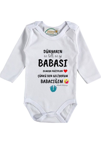 Dünyanın En Tatlı Babası Olmaya Hazırlan Yazılı Bebek Zıbın