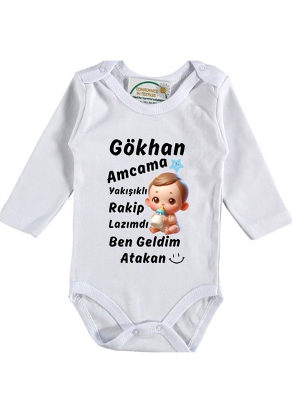 Dayıma Yakışıklı Rakip Lazımdı Ben Geldim Yazılı Bebek Zıbın