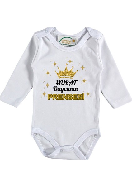 Dayısının - Amcasının Prensesi Yazılı Bebek Zıbın