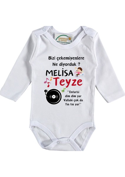 Bizi Çekemeyenlere Ne Diyorduk Hala Teyze Yazılı Kız Bebek Zıbın