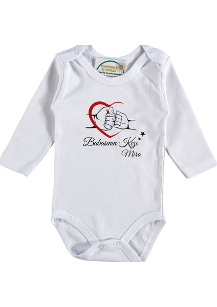 Babasının Kızı Yazılı Kız Bebek Zıbın