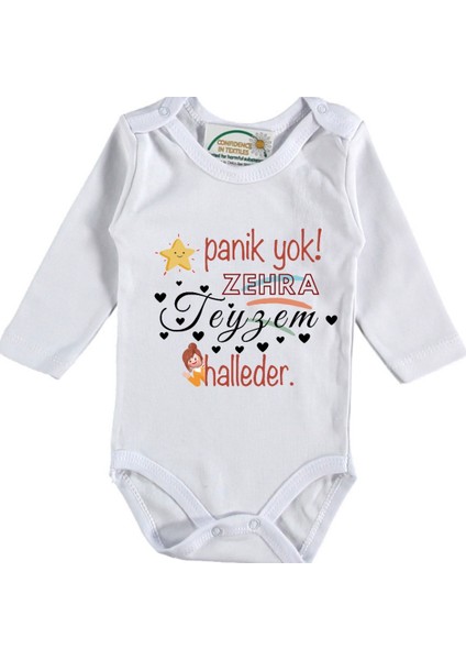 Panik Yok Halam-Teyzem Halleder Yazılı Bebek Zıbın