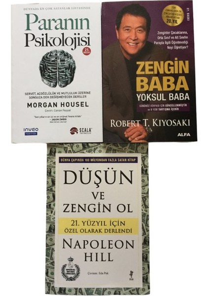 Paranın Psikolojisi - Zengin Baba Yoksul Baba - Düşün ve Zengin Ol 3 Kitap