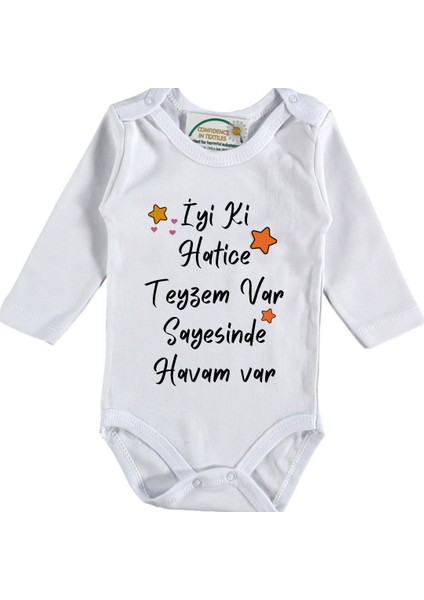 Iyi Ki Halam- Teyzem Var Sayesinde Havam Var Yazılı Bebek Zıbın