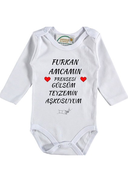 Amcamın Prensesi Teyzemin Aşkosuyum Yazılı Bebek Zıbın