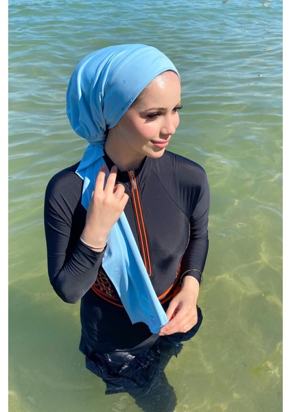 Shawl Kadın Bebe Mavisi Sandy Kumaş Hazır Şal