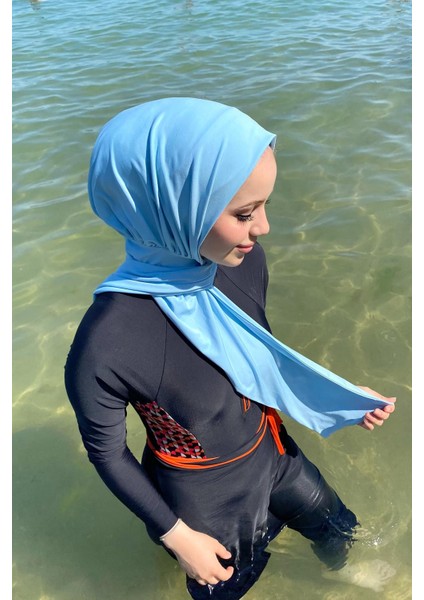 Shawl Kadın Bebe Mavisi Sandy Kumaş Hazır Şal