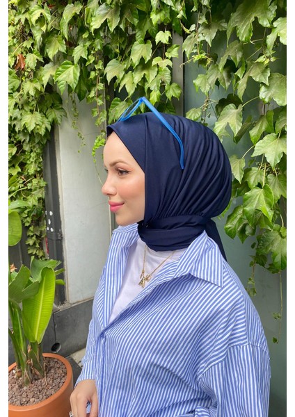 Shawl Kadın Lacivert Sandy Kumaş Hazır Şal modelleri