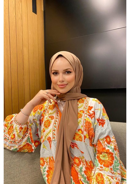 Shawl Kadın Sandy Kumaş Çıt Çıt Detaylı Hazır Şal