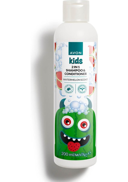 Kids 2 Si 1 Arada Karpuz Kokulu Çocuk Saç Kremi ve Şampuanı 200 Ml.
