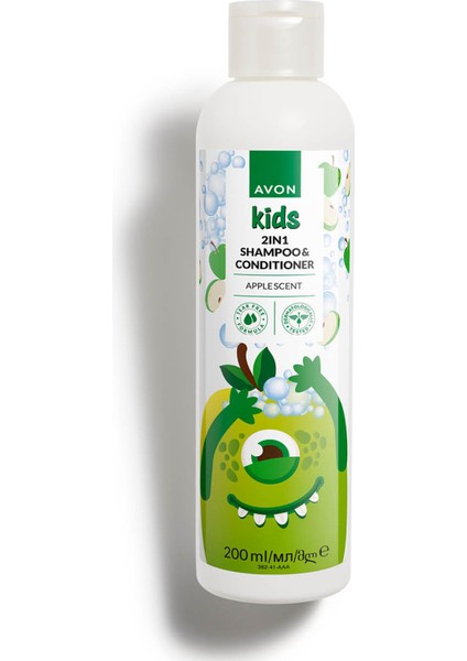 Kids 2 Si 1 Arada Çocuklar Için Elma Kokulu Şampuan ve Saç Kremi 200 Ml.