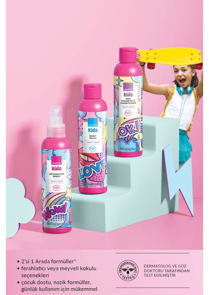 Kids Wow Çocuklar İçin Meyve Kokulu Saç Açıcı Sprey 200 ml. modelleri