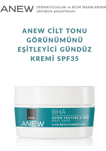 Anew Bha Cilt Tonu Görünümünü Düzgünleştiren Peeling Etkili Pedler 30 Pcs.