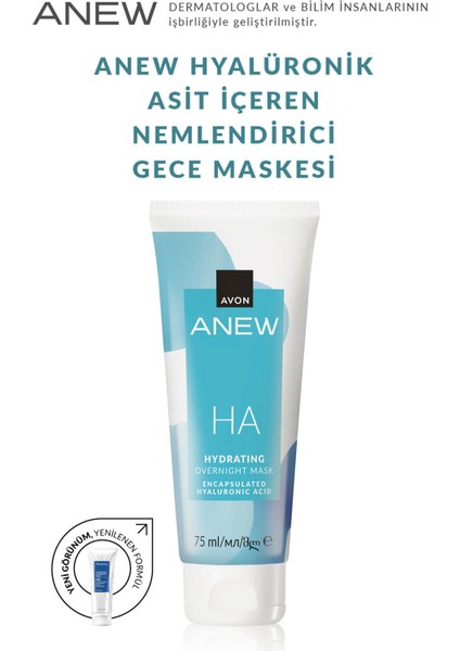 Anew Hyalüronik Asit Içeren Gece Maskesi 75 Ml.