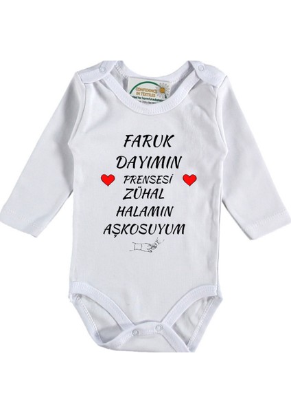 Dayımın Prensesi Halamım Aşkosuyum Yazılı Bebek Zıbın