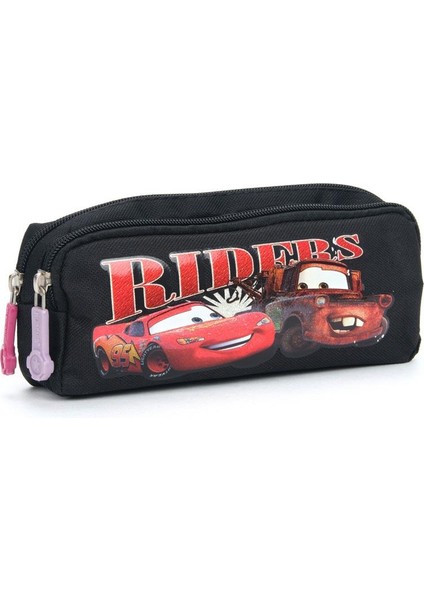 Riders Cars Çocuk Okul Kalemliği - 2 Bölmeli Fermuarlı Kalemlik Arabalar Kalemlik Cars2