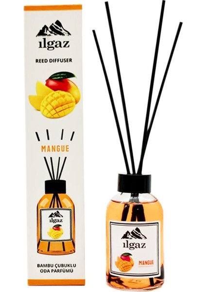 Reed Dıffuser 110 ml Mango Oda Kokusu Tropikal Oda Parfümü Bambu Çubuklu Oda Kokusu