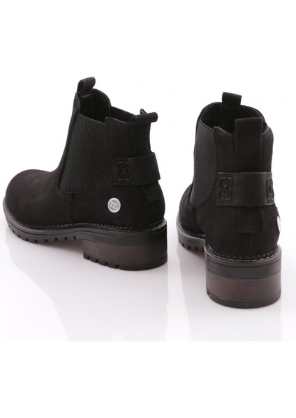 D24KB-1790-B Kadın Deri Klasik Bot modelleri