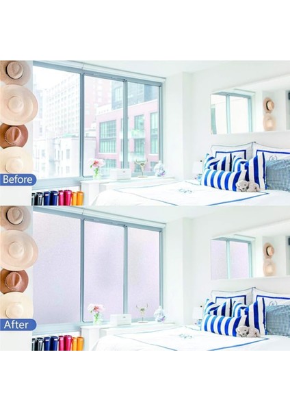 3m x 60CM Uv Engelleyici Buzlu Cam Film Kendinden Yapışkanlı Folyo Duşakabin Balkon Cam Filmi indirimleri