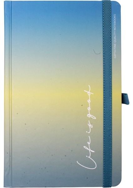 13X21 120 Yaprak Çizgili Lıfe Is Good Ipek Dikiş Sert Kapak Defter 5799