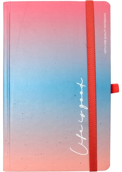 13X21 120 Yaprak Çizgili Lıfe Is Good Ipek Dikiş Sert Kapak Defter 5799