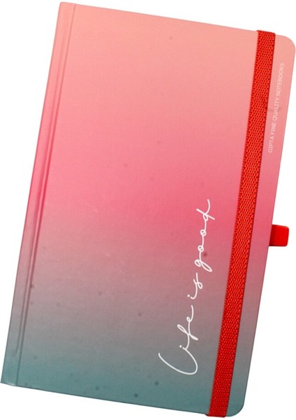 13X21 120 Yaprak Çizgili Lıfe Is Good Ipek Dikiş Sert Kapak Defter 5799 fiyatları