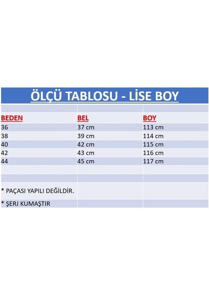 Kumaş Okul Pantolonu - Lise Boy
