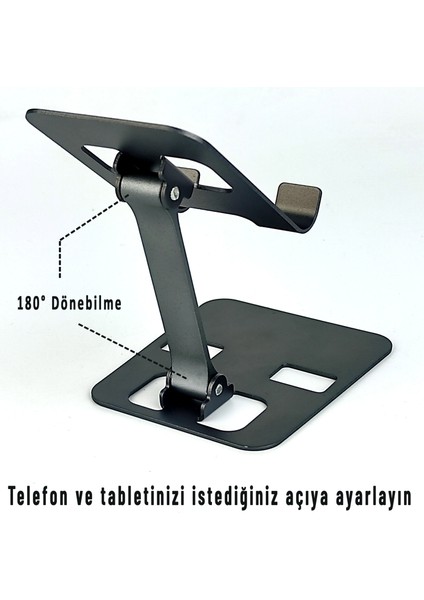 Metal Flexgrip Katlanabilir Tablet Telefon Tutacağı Standı 180°AYARLANABILIR Kauçuk Destekli fırsatları