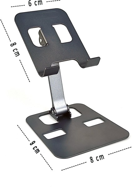Metal Flexgrip Katlanabilir Tablet Telefon Tutacağı Standı 180°AYARLANABILIR Kauçuk Destekli indirimleri