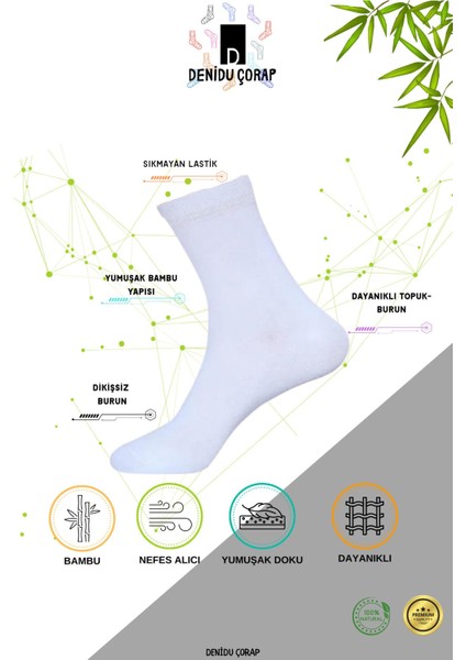 Bambu Kadın Dikişsiz Soket Çorap 6 Çift (Soft Yıkamalı) Beyaz,Siyah,Karışık modelleri