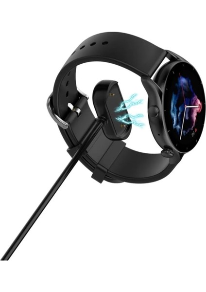 Amazfit T-Rex 2 - Amazfit Gtr Mini Uyumlu Manyetik USB Şarj Kablosu