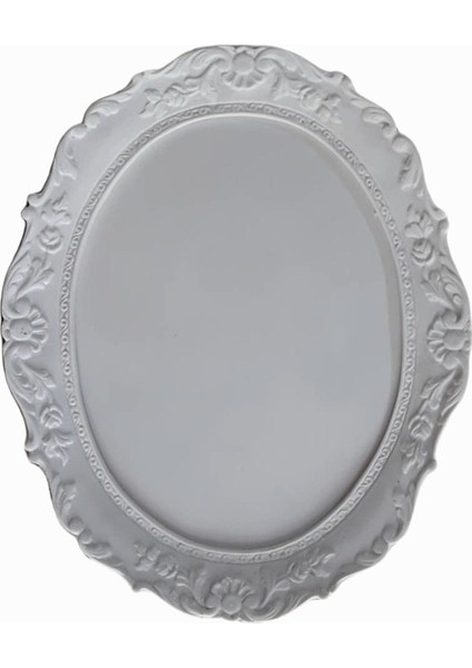 Gül Çiçek Yaprak Dekorlu 40CM Oval Tepsi Silikon Kalıp K-548 modelleri