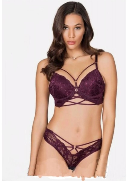 Lejardin 5025 Sütyen Takım Dantel Pushup Destekli Sütyen Takımı Katty
