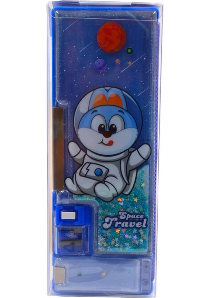 Kalemtraşlı Çift Bölmeli Kalem Kutusu