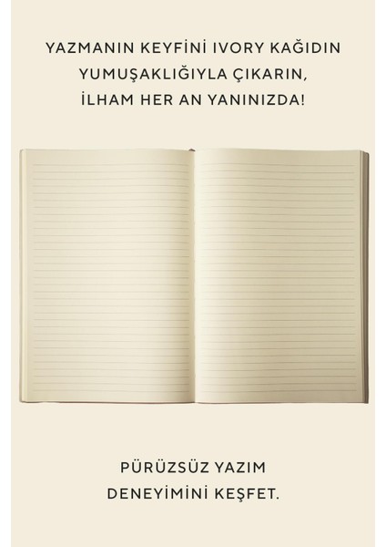 Softtons Esnek Kapak Defter B5 80 Gr. Krem 256 Sayfa Çizgili
