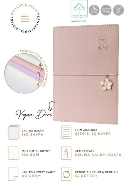 Geçmeli Lastikli Defter 13X18 cm 80 Gr. 192 Sayfa