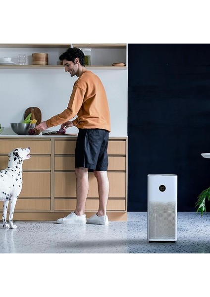 Hepa Alerjik Filtreli Smart Air Purifier Premium Akıllı Hava Temizleyici, 104 M²+Luciole Beyaz Lambader Hediye