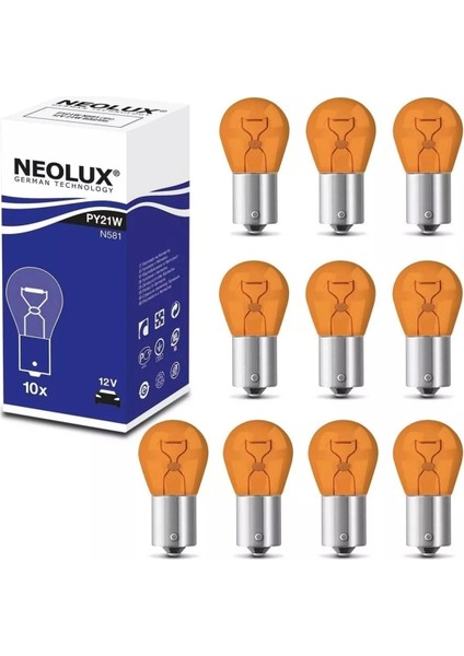 Otoma Shop 93 Ampul Neolux 12V 21W Sarı Çapraz Tırnak (K50)