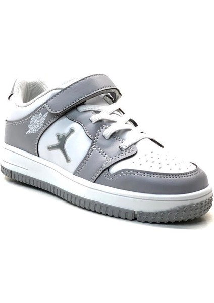 Haykat Gri Cırtlı Ortopedik Erkek Çocuk Sneaker Spor Ayakkabı
