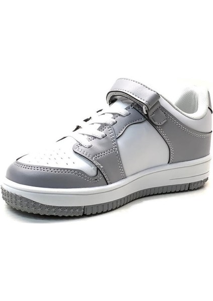 Haykat Gri Cırtlı Ortopedik Erkek Çocuk Sneaker Spor Ayakkabı
