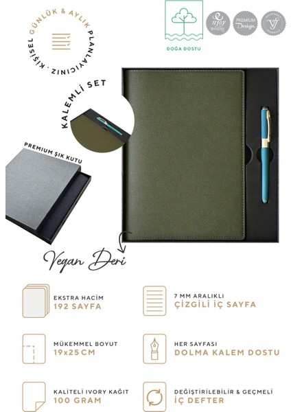 Kutulu Yönetici Defteri 19X25 cm 100 Gr. Ivory 192 Sayfa Monaco Kalemli fiyatları