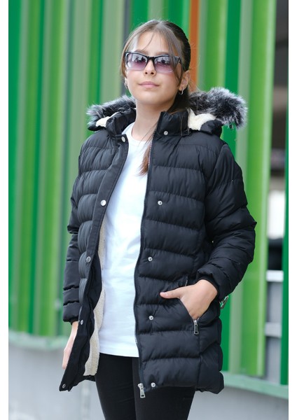 Kız Çocuk Içi Polarlı Şişme Mont KM.0043 modelleri