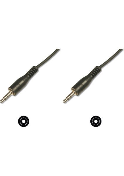 Stereo Ses Kablosu, 3.5 mm erkek - 3,5 mm erkek, 1.50 metre, CCS, 2x0.10/10 zırhlı, siyah renk