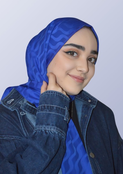 Su Yolu Desen Jakar Şal