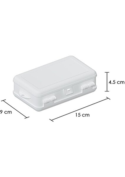 Plastik Mini Çok Amaçlı Çift Bölmeli Takı ve Aksesuar Kutusu Organizer Mücevher / Takı / Aksesuar 1