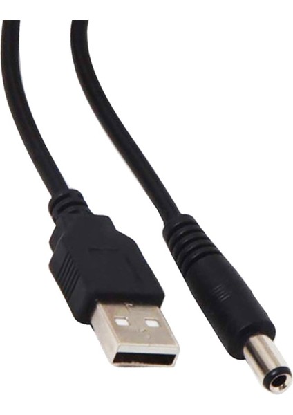 POWERMASTER USB ERKEK 5.5*2.5 UÇLU ADAPTÖR JACKLI 1 MT KABLO