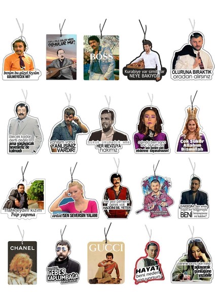 Ekonomik Paket Dekoratif Oto Araç Kokusu ve Aksesuar Seti