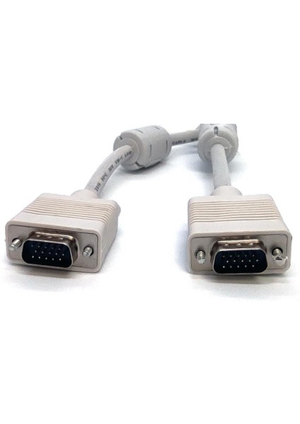 VGA Monitör Kablosu, DSUB 15 erkek DSUB 15 erkek, 1.80 metre, 2x ferrite filtreli, 1.8 metre, Siyah Renk Beek VGA 1.8 mt cable M/M with Filter