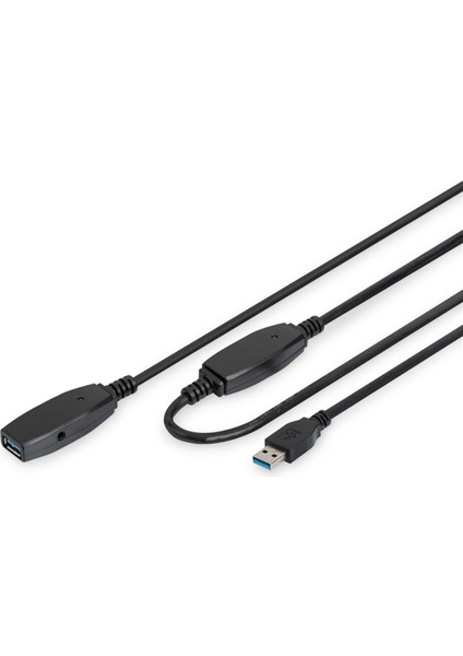 Digitus USB 3.0 Repeater / Uzatma Kablosu, 20 metre Digitus Active USB 3.0 extension cable, 20 m