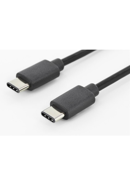 USB Tip C Bağlantı Kablosu, USB Tip C Erkek (USB 3.1) - USB Tip C Erkek (USB 3.1), 1 metre, AWG 24/28, 2x zırhlı, UL, nikel kaplama, siyah renk